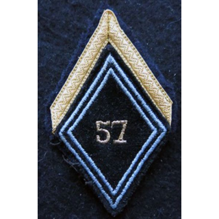 LOSANGE DE BRAS MODÈLE 45 : Ecusson sergent du 57° régiment de Transmissions 1977