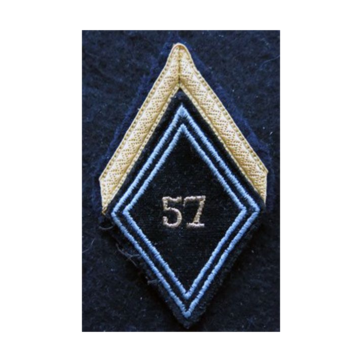 LOSANGE DE BRAS MODÈLE 45 : Ecusson sergent du 57° régiment de Transmissions 1977