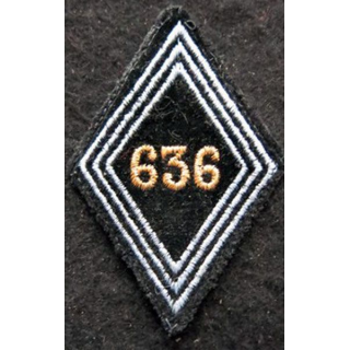 LOSANGE DE BRAS MODÈLE 45 : Ecusson sous officiers de la 636° compagnie de câbles hertziens