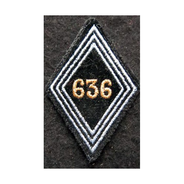 LOSANGE DE BRAS MODÈLE 45 : Ecusson sous officiers de la 636° compagnie de câbles hertziens