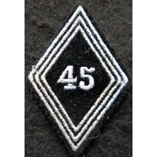 LOSANGE DE BRAS MODÈLE 45 : Ecusson troupe 45° Régiment de Transmissions (2° Bataillon) Sahara 1956