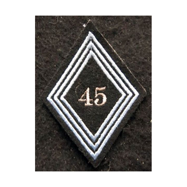 LOSANGE DE BRAS MODÈLE 45 : Ecusson sous officier 45° Régiment de Transmissions Sahara 1956
