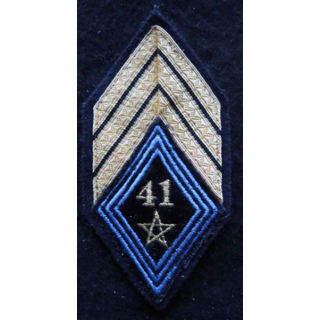 LOSANGE DE BRAS MODÈLE 45 : Ecusson sergent chef du 41° Régiment de Transmissions Maroc