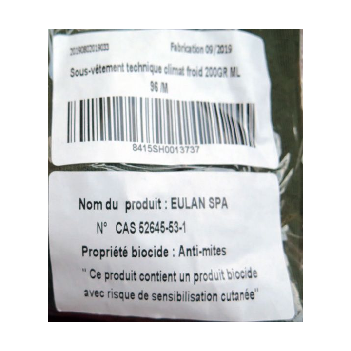 sous vêtement technique climat froid 200 Gr Manches longues taille 96 M