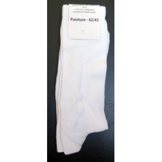Paire de chaussettes militaires blanches de sport Taille 42 / 43 neuve