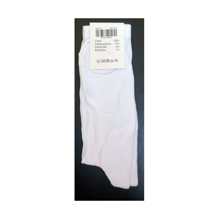 Paire de chaussettes militaires blanches de sport Taille 42 / 43 neuve