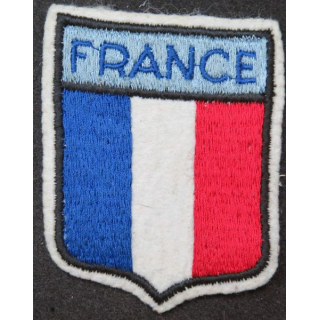 Insigne de manche "FRANCE" sur fond bleu clair école interarmées sport