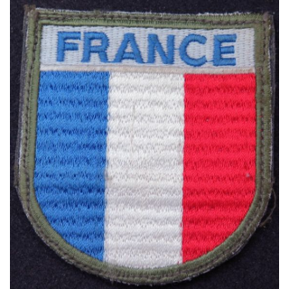 insigne de manche en tissu FRANCE bleu clair bout arrondi