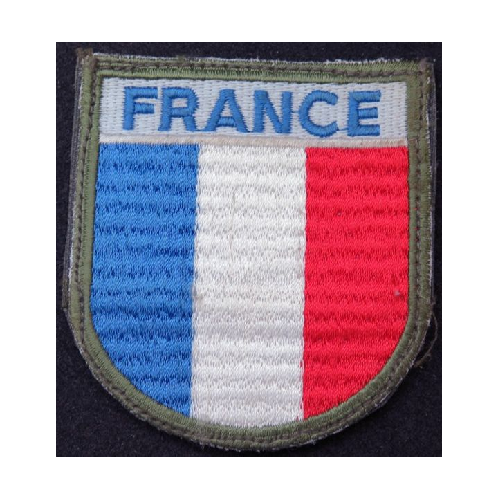 insigne de manche en tissu FRANCE bleu clair bout arrondi