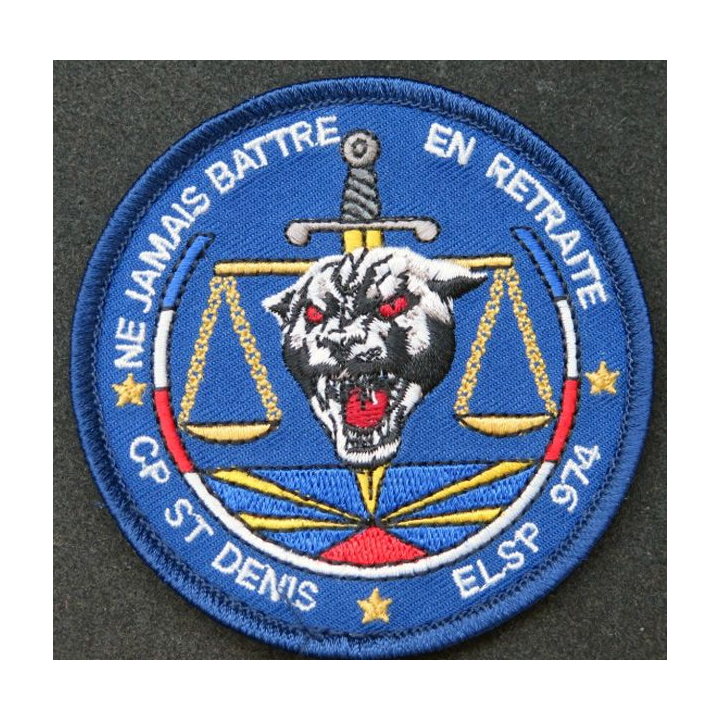 Insigne tissu de l'administration pénitentière CP Saint Denis ELSP 974 sur scratch