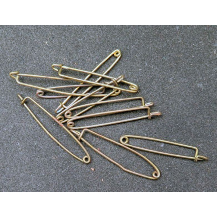 MILITARIA : lot de 10 épingles en laiton de dimensions variées