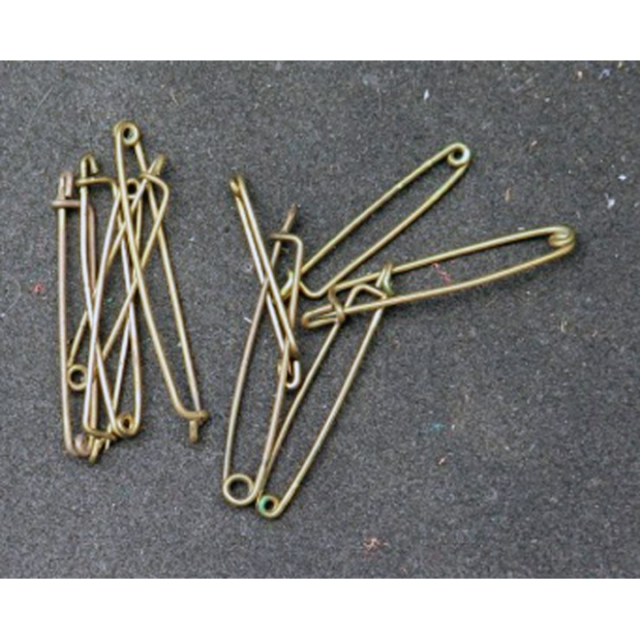 MILITARIA : lot de 10 épingles en laiton de dimensions variées