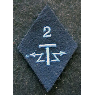 LOSANGE DE BRAS MODÈLE 45 : Ecusson troupe du 2° groupe Régional d'exploitation des transmissions