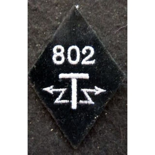 LOSANGE DE BRAS MODÈLE 45 : Ecusson troupe du groupe d'exploitation des transmissions n° 802