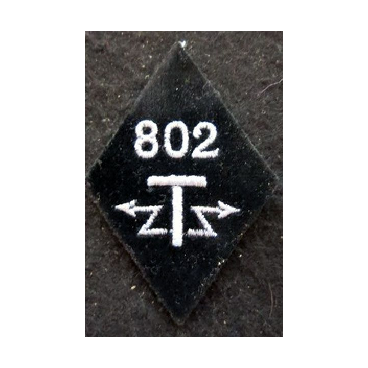 LOSANGE DE BRAS MODÈLE 45 : Ecusson troupe du groupe d'exploitation des transmissions n° 802