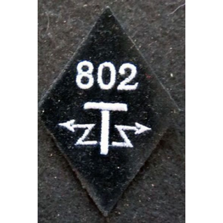 LOSANGE DE BRAS MODÈLE 45 : Ecusson troupe du groupe d'exploitation des transmissions n° 802