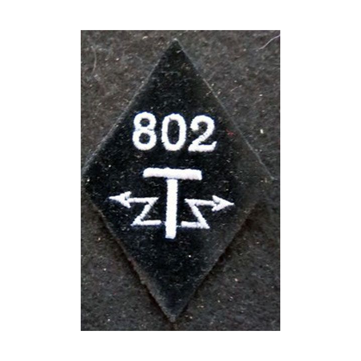 LOSANGE DE BRAS MODÈLE 45 : Ecusson troupe du groupe d'exploitation des transmissions n° 802