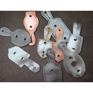 lot de 10 supports d'insignes en cuir