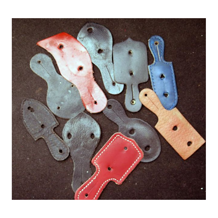 lot de 10 supports d'insignes en cuir