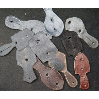 lot de 10 supports d'insignes en cuir