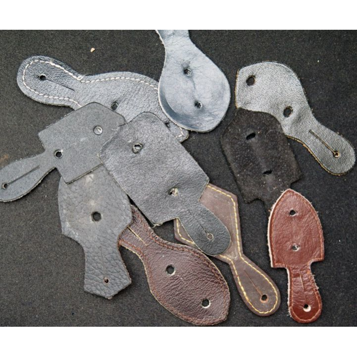 lot de 10 supports d'insignes en cuir