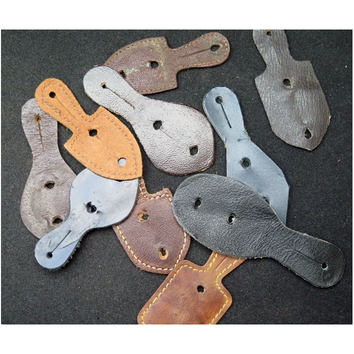 lot de 10 supports d'insignes en cuir