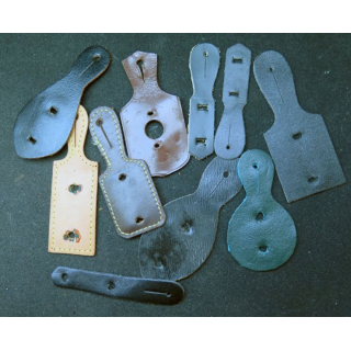 lot de 10 supports d'insignes en cuir
