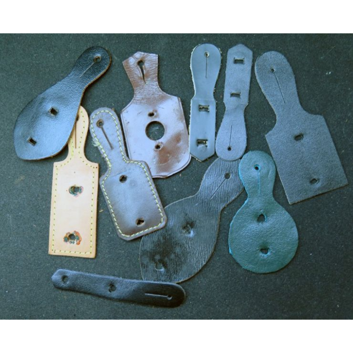 lot de 10 supports d'insignes en cuir
