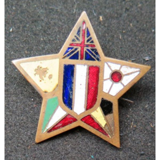 insigne après guerre WW2 avec éclat d'émail dans le drapeau belge