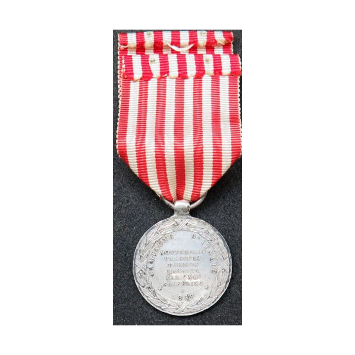 FRANCE : médaille commémorative d'Italie Napoléon III en argent