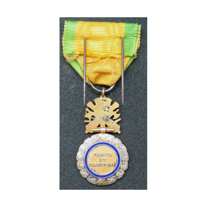 FRANCE : Médaille militaire 1870 3° république en argent émaux parfaits. Dans sa boite