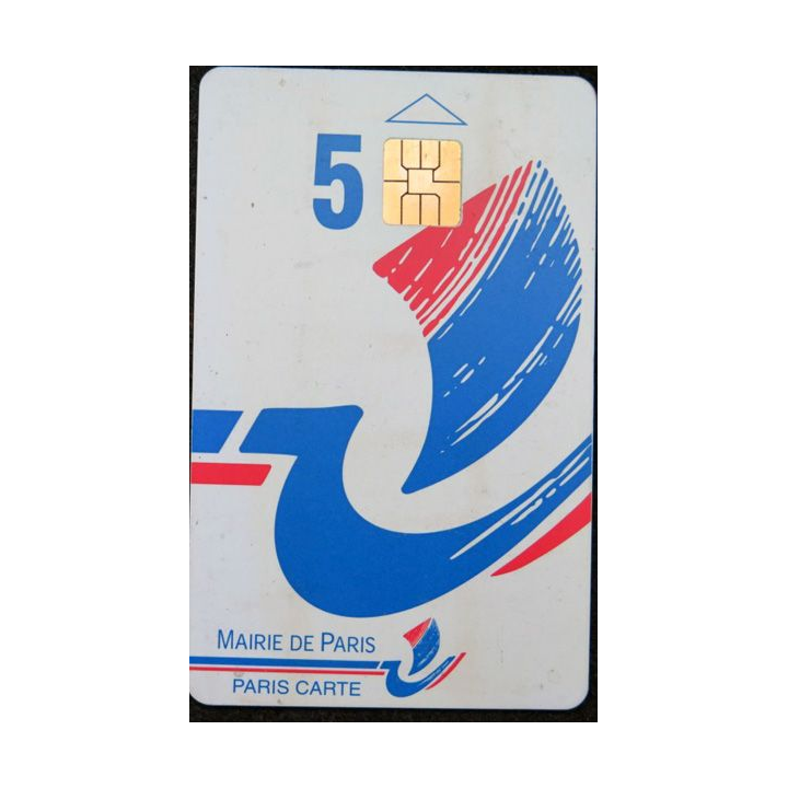 TELECARTE : télécarte 5 à 10 € de stationnement de la Mairie de Paris