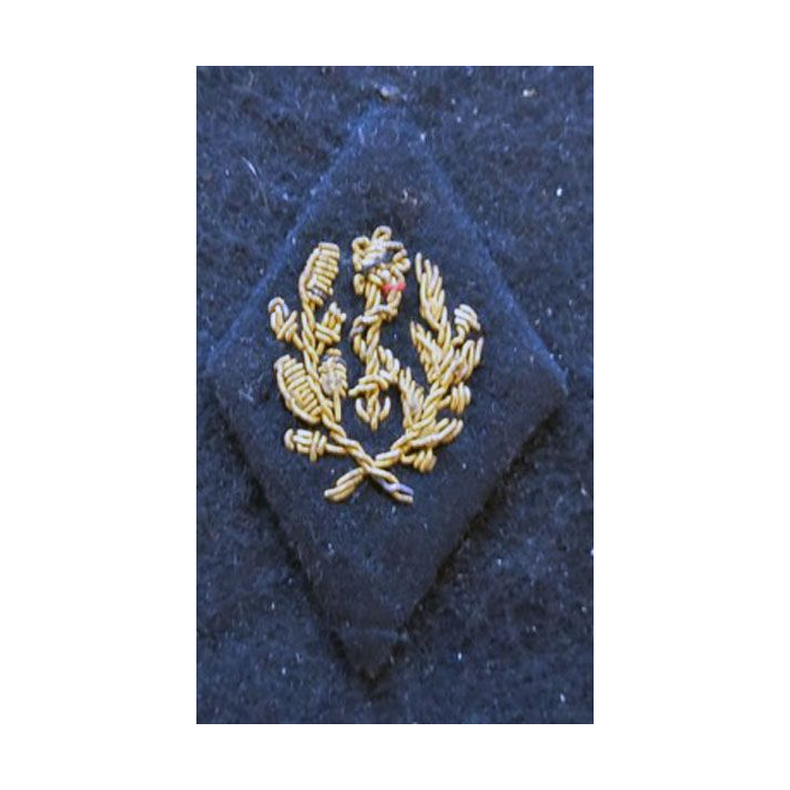 LOSANGE DE BRAS MODÈLE 45 : Ecusson d'infirmière convoyeuse du service de santé militaire1958 en cannetille