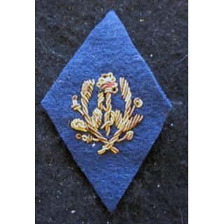 LOSANGE DE BRAS MODÈLE 45 : Ecusson d'infirmière convoyeuse du service de santé militaire1958 en cannetille
