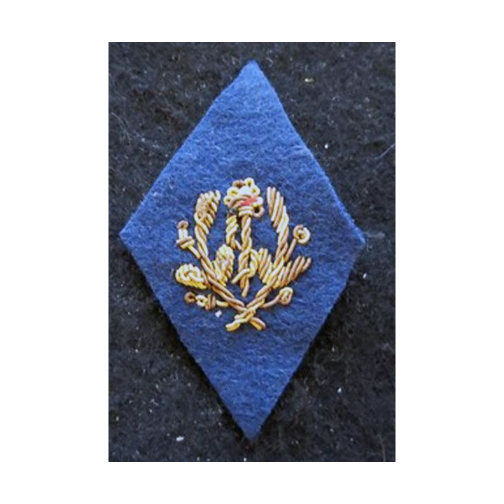 LOSANGE DE BRAS MODÈLE 45 : Ecusson d'infirmière convoyeuse du service de santé militaire1958 en cannetille