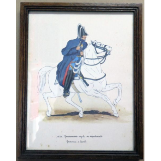 Cadre : 1830 Gendarmerie royale des départements (Gendarme à cheval)
