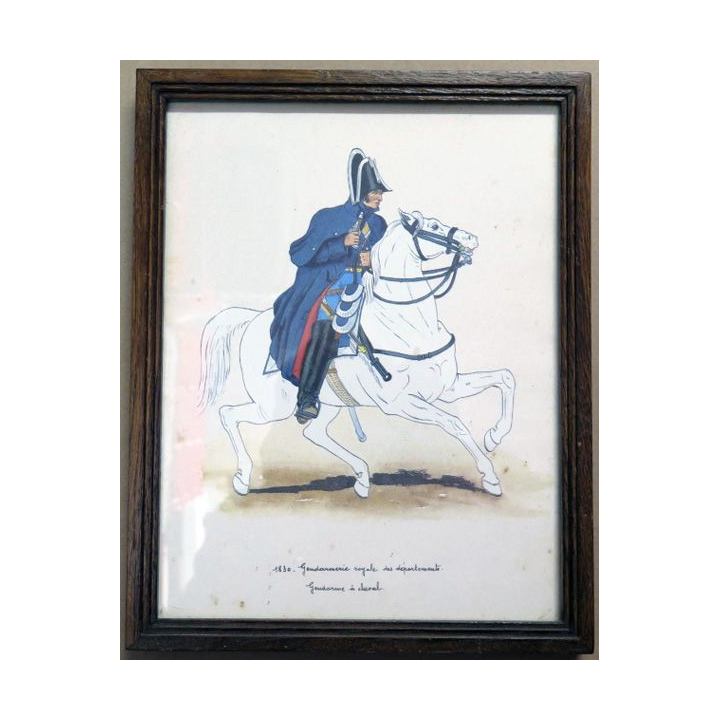 Cadre : 1830 Gendarmerie royale des départements (Gendarme à cheval)