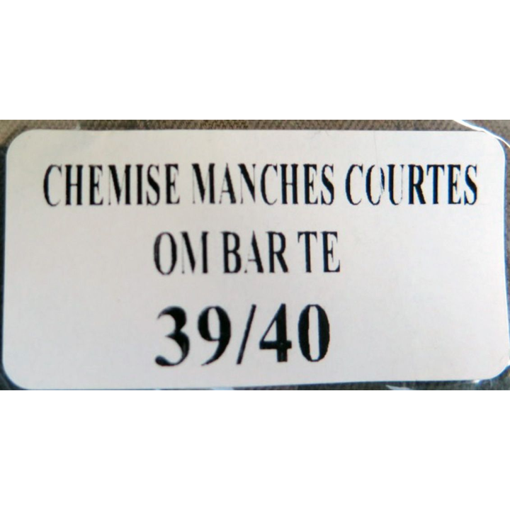 Chemise manches courtes OM BAR TE 39 / 40 NEUVE