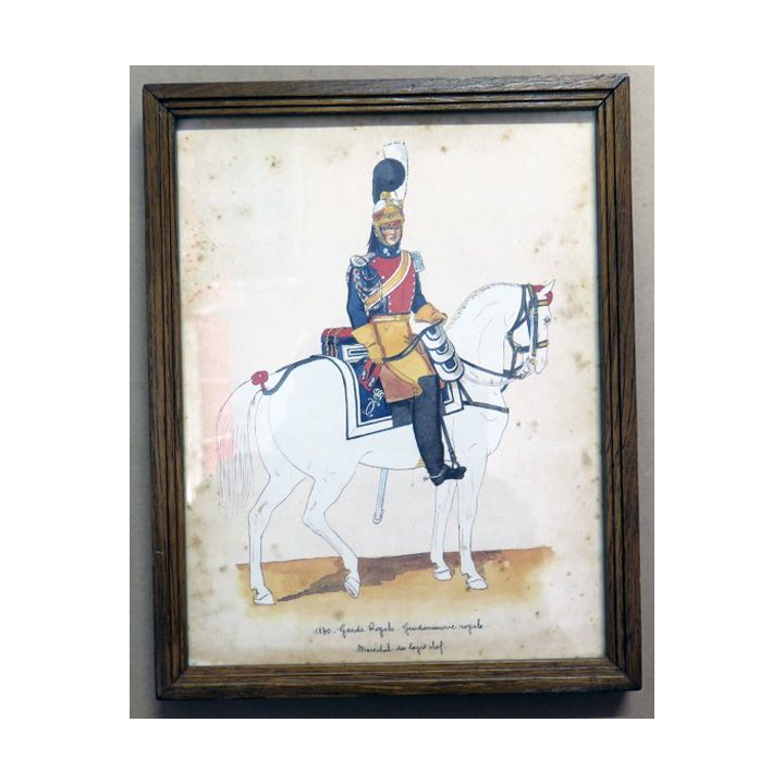 Cadre : 1830 Garde royale Gendarmerie royale Maréchal des Logis Chef