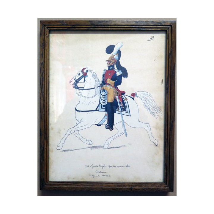 Cadre : 1824 Garde royale Gendarmerie d'élite Capitaine (Grande tenue)