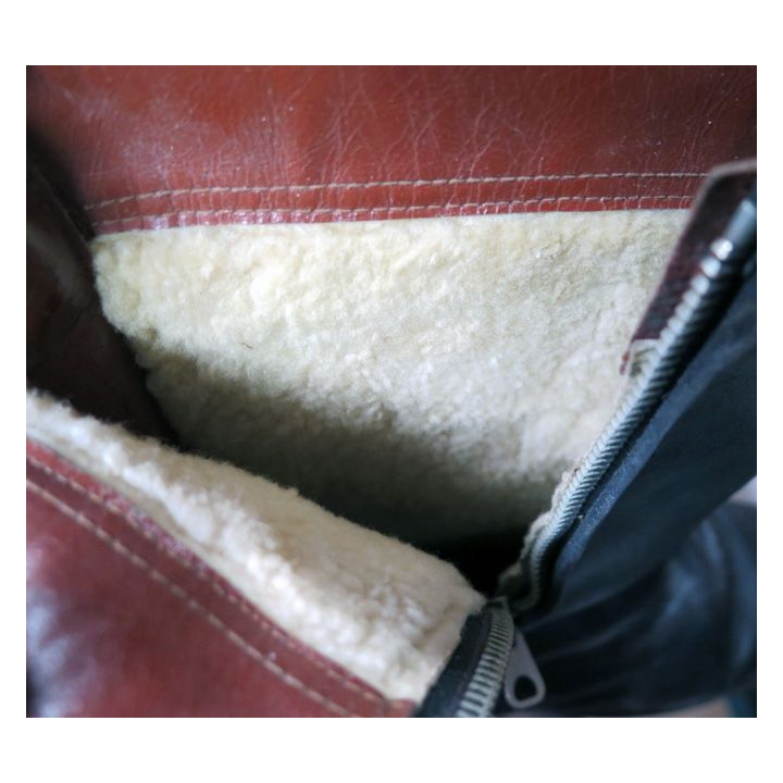 Bottes fourrées en cuir de taille 42 de gendarmerie