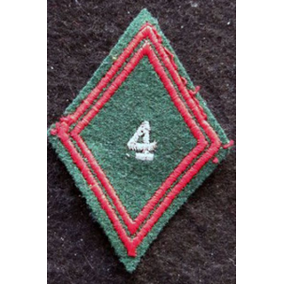 LOSANGE DE BRAS MODÈLE 45 : Ecusson sous officiers de la 4° compagnie régionale du Train (CRT) 1968