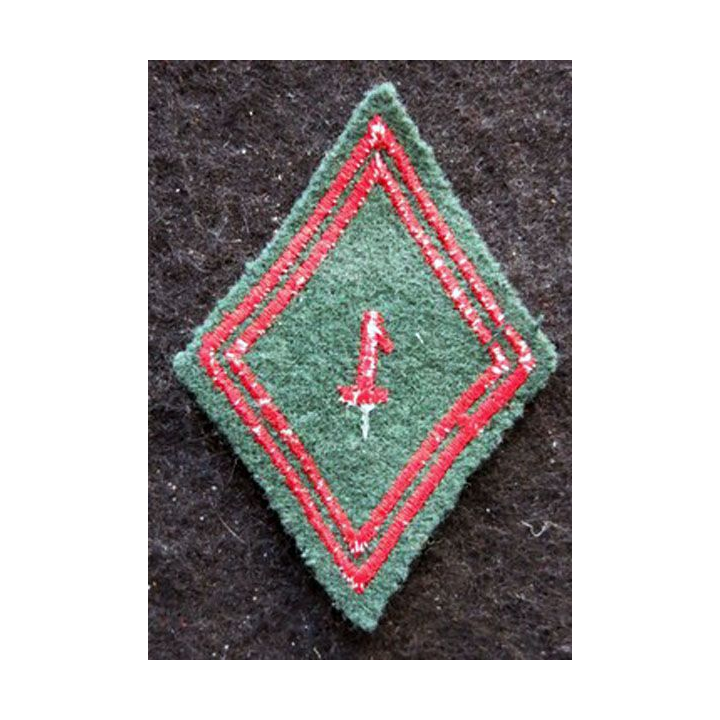 LOSANGE DE BRAS MODÈLE 45 : Ecusson troupe du 1° régiment du Train (1°RT)
