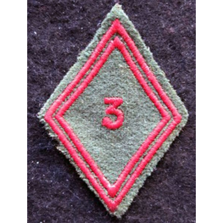 LOSANGE DE BRAS MODÈLE 45 : Ecusson troupe du 3° régiment de commandement et de soutien FFA