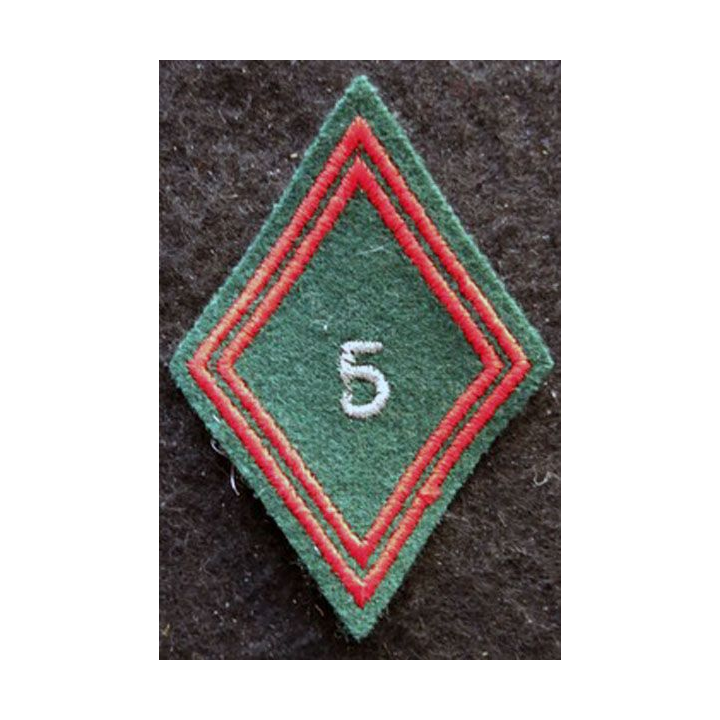 LOSANGE DE BRAS MODÈLE 45 : Ecusson sous officiers de la 5° compagnie régionale du Train (CRT)