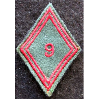 LOSANGE DE BRAS MODÈLE 45 : Ecusson troupe de la 9° compagnie régionale du Train (9° CRT)