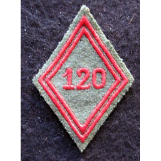 LOSANGE DE BRAS MODÈLE 45 : Ecusson troupe du 120° régiment du Train 1973