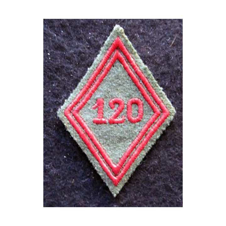 LOSANGE DE BRAS MODÈLE 45 : Ecusson troupe du 120° régiment du Train 1973