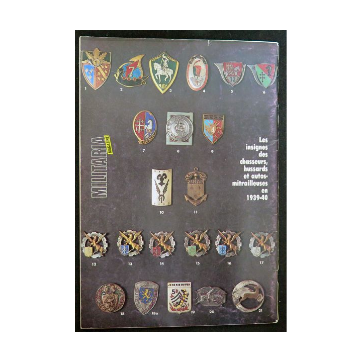 MILITARIA Magazine n° 9 de février mars 86 insignes de cavalerie légère