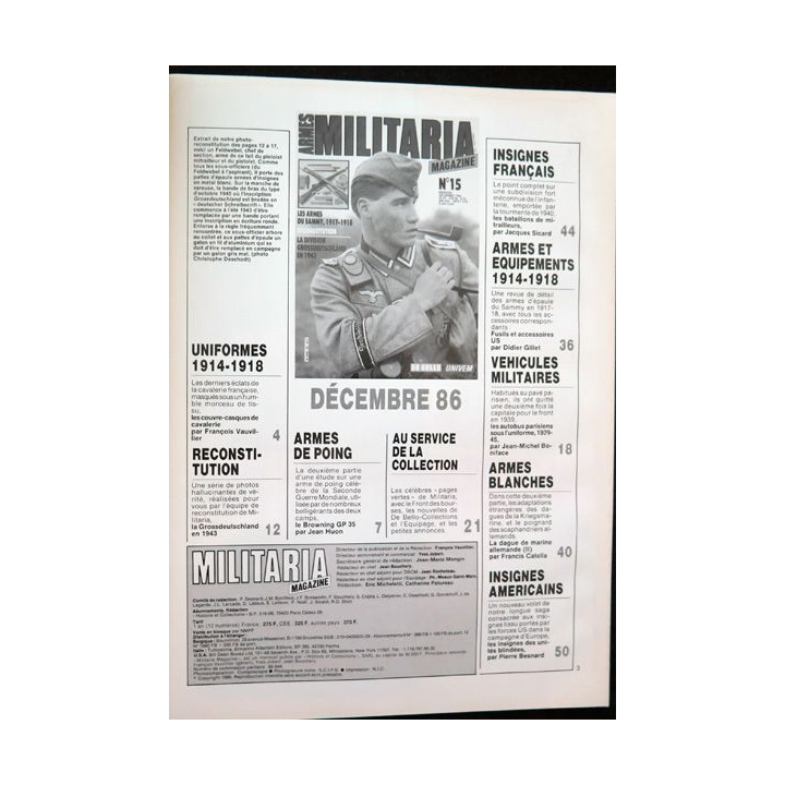 ARMES MILITARIA Magazine n° 15 sur la division Grossdeutchland en 1943